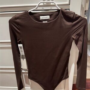 Aritzia Contour Bodysuit Rich Mocha Brown